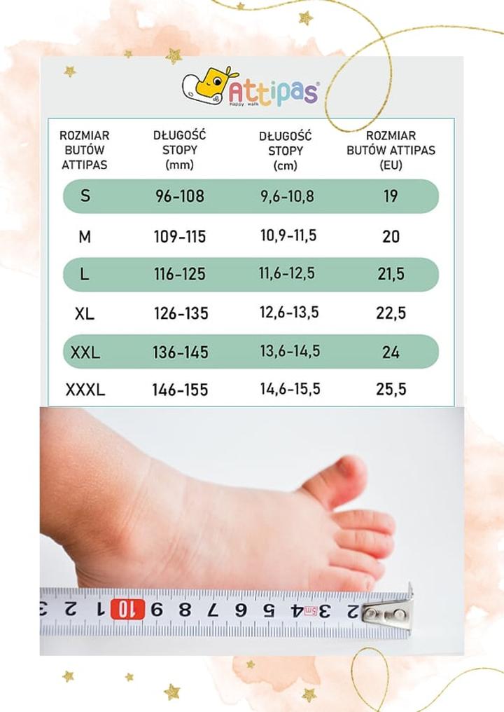 Rozmiar butów dla 6-miesięcznego dziecka