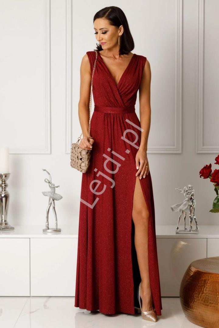 Buty do bordowej sukienki