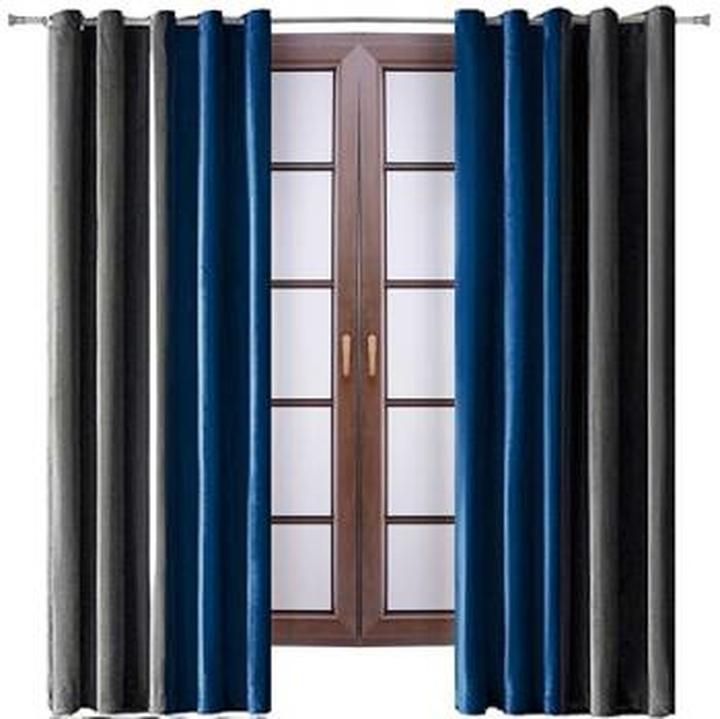 Dwukolorowe zasłony DIY