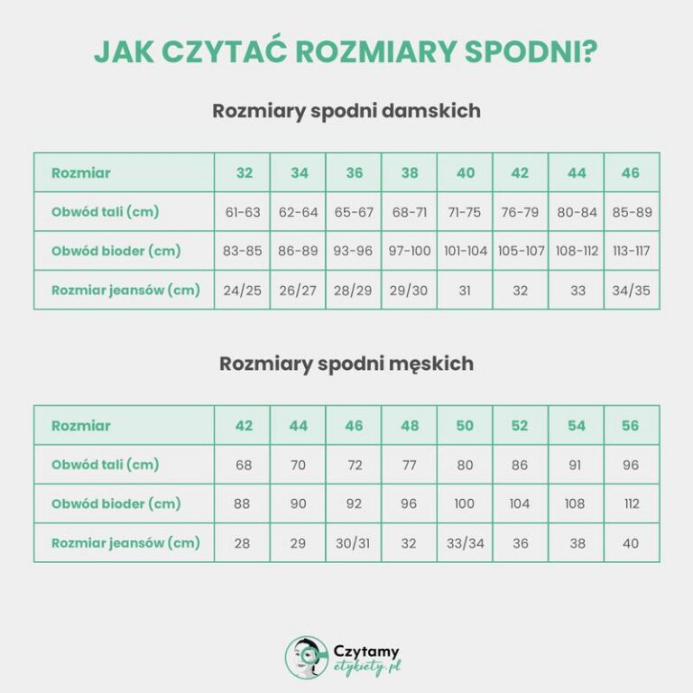 Jak prawidłowo określić rozmiar spodni M? Oto kilka wskazówek!