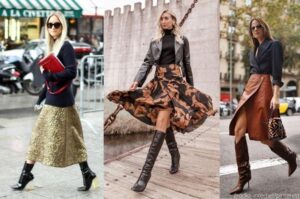 Stylowe połączenia: jaka spódnica pasuje do długich kozaków?